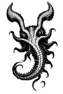 Eel monster tattoo design idea