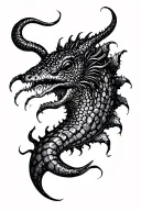 Eel monster tattoo design idea