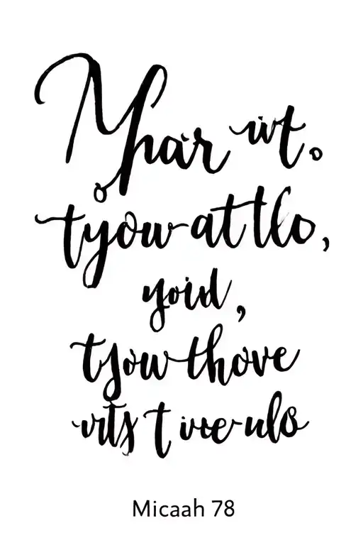 Bible verse Micah 7:8 bible verse tattoo design idea