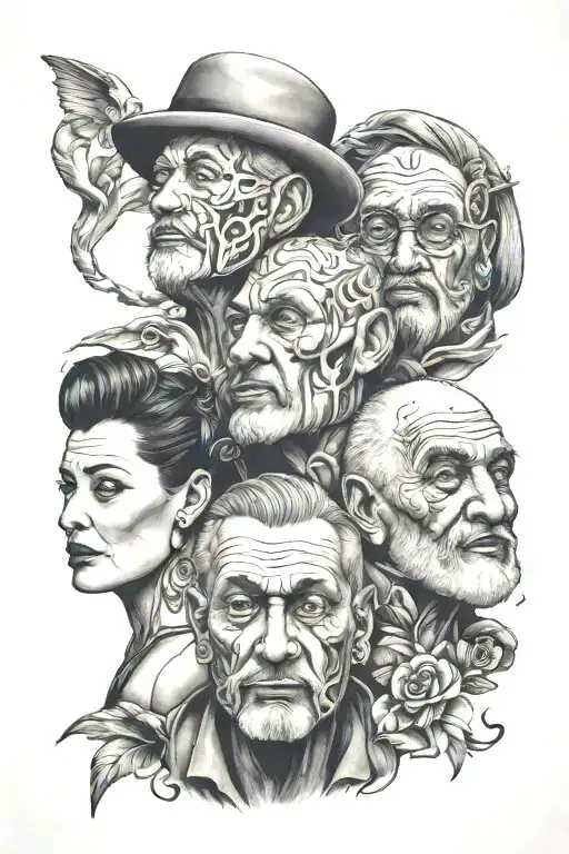 ancer with Lenny and Pop Pop tattoo design idea