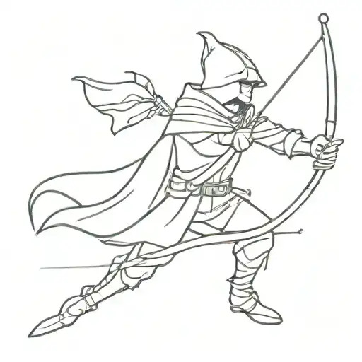 Robin hood tattoo design idea