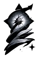 northern star tattoo design idea