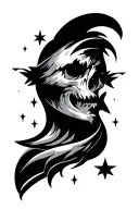 northern star tattoo design idea