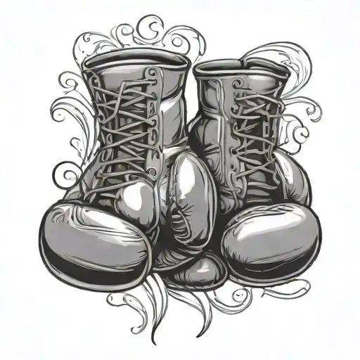 boxing gloves, family tattoo design idea