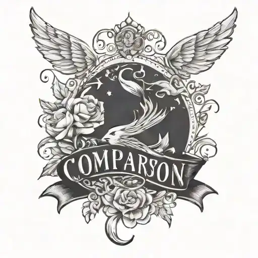 comparison is the thief of joy  tattoo design idea