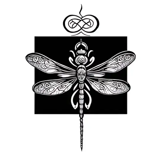 Celtic Dragonfly tattoo design idea