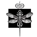 Celtic Dragonfly tattoo design idea
