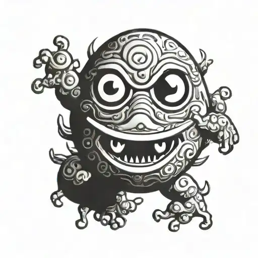 Koffing chinese pottery  tattoo design idea