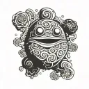 Koffing chinese pottery  tattoo design idea