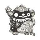Koffing chinese pottery  tattoo design idea