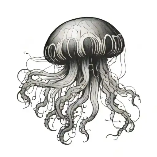 A blurry jellyfish, unusual tattoo design idea