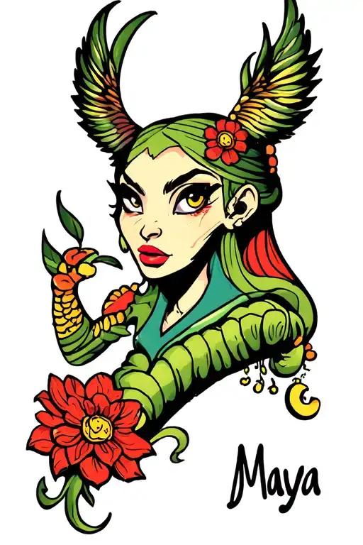 Maya tattoo design idea