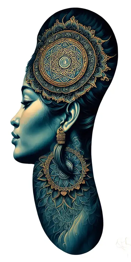 Sri yantra mandala design inspired tattoo design idea