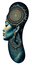 Sri yantra mandala design inspired tattoo design idea