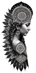 Sri yantra mandala design inspired tattoo design idea