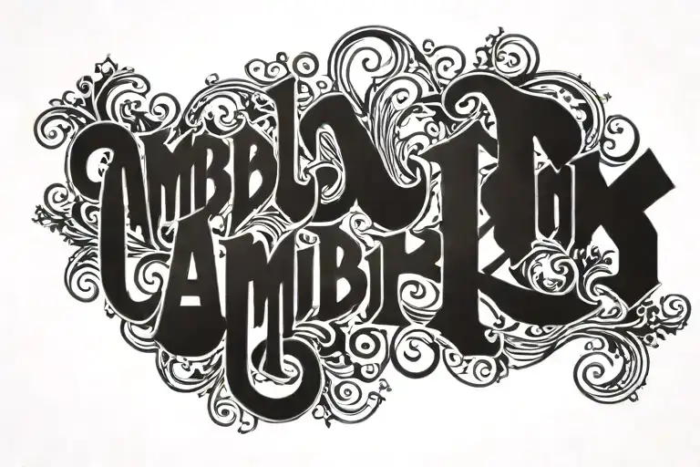 two word ambigram tattoo tattoo design idea