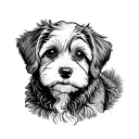 cockapoo dog tattoo design idea