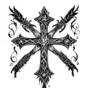 Triple cross tattoo tattoo design idea