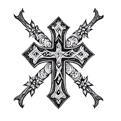 Triple cross tattoo tattoo design idea