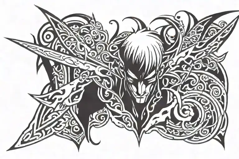 Devil May Cry game level tattoo design idea