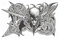 Devil May Cry game level tattoo design idea