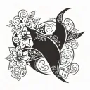 I want a Polynesian tattoo including: a manta ray, a hibiscus, the astrological sign of Capricorn as well as m tattoo design idea