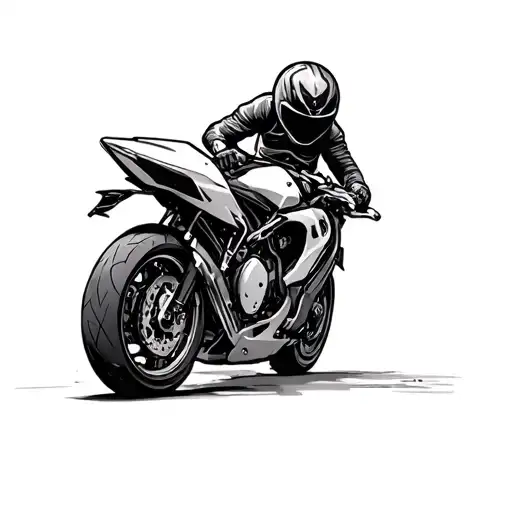 sport motorcycle tattoo design idea