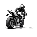 sport motorcycle tattoo design idea