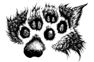 wolf paw print tattoo design idea