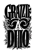 "GRAZIE A DIO" heartbeat line running freely tattoo design idea