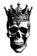 King crown skull tattoo design idea