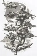 Army pathfinder, air assault, mountain warfare, infantry  tattoo design idea