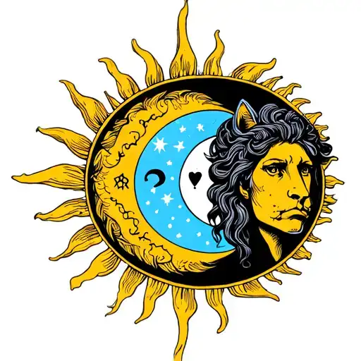 Gemini sun sign with Aquarius Moon with Leo Rising sign tattoo design idea