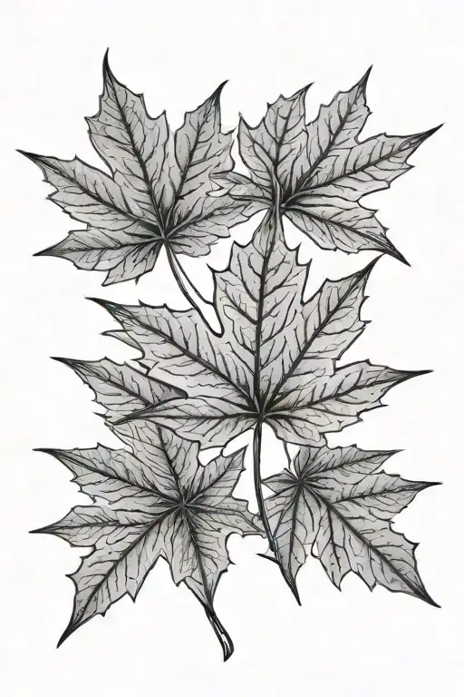 Canada maple leaf tattoo design idea
