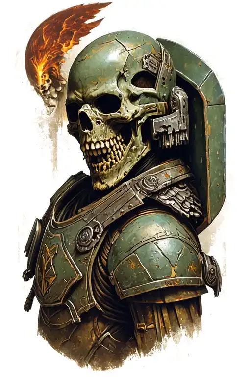 death guard warhammer 40k space marine tattoo design idea
