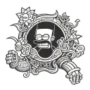 bart simpson dressed tattoo design idea