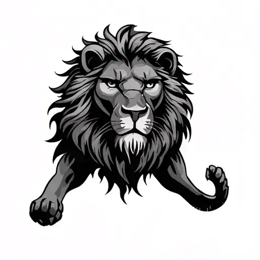 Lion Spartan tattoo design idea
