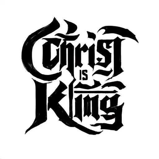 Make me a tattoo of the words “Christ is King” in Chinese lettering on the front of someone’s forearm  tattoo design idea
