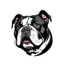 american bully tattoo design idea