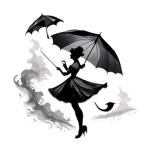 kite mary poppins tattoo design idea