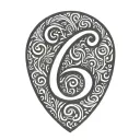 ampersand in a guitar pick tattoo design idea