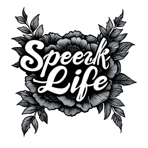 Speak Life tattoo design idea