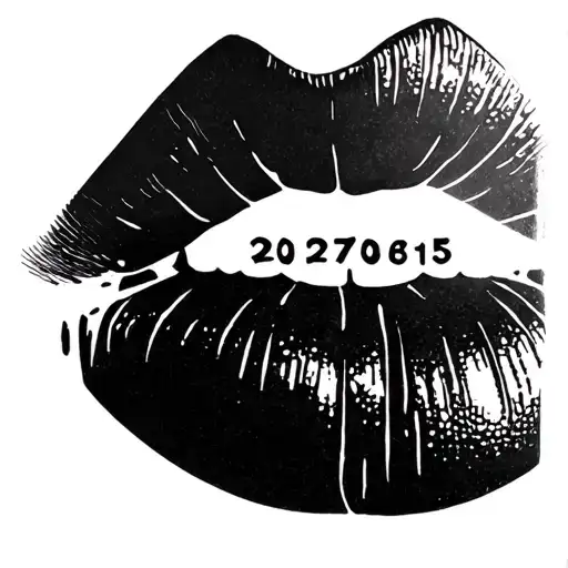 The original tattoo was a red lip print. Because it was too monotonous, I wanted to add a date to the lip print. The date was 20270805. I hope this tattoo looks simple but not monotonous and has a personality tattoo. tattoo design idea