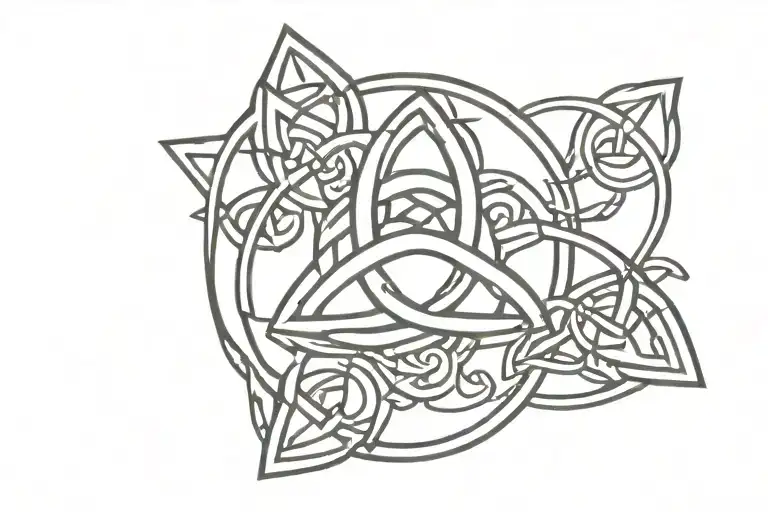 basic  reversed triquetra  tattoo design idea