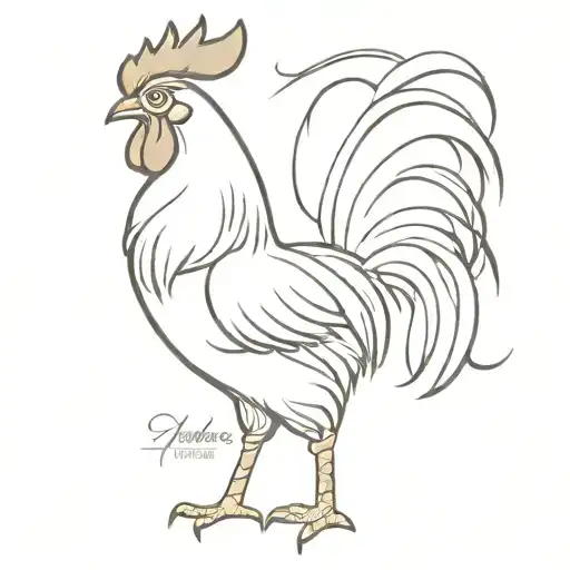Rooster tattoo design idea