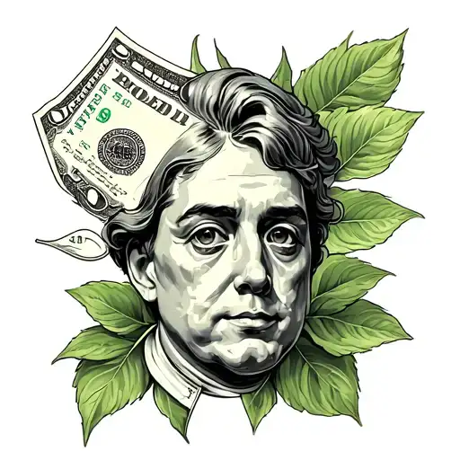 cash pistachio tattoo design idea