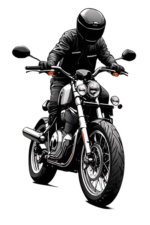 Motorcycle Honda Rebel CMX 500 tattoo design idea