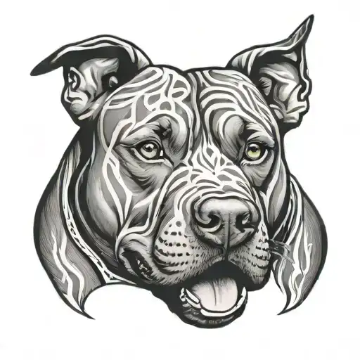 pitbull face tattoo tattoo design idea