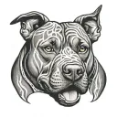 pitbull face tattoo tattoo design idea