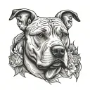 pitbull face tattoo tattoo design idea
